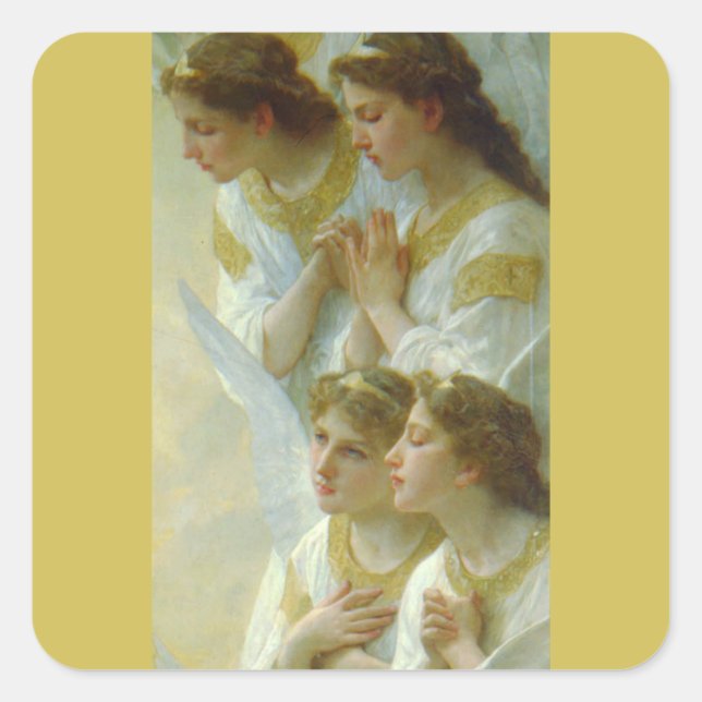Christmas Angels Square Sticker (Front)
