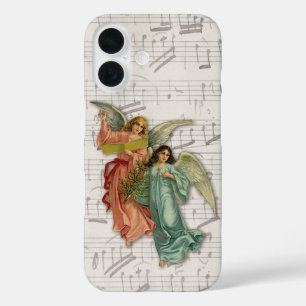 Christmas Angels Victorian - Antique Sheet Music iPhone 16 Case