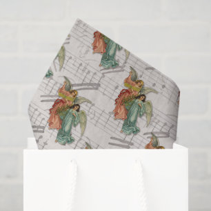 Christmas Angels Victorian Scrap Religious Vintage Tissue Paper