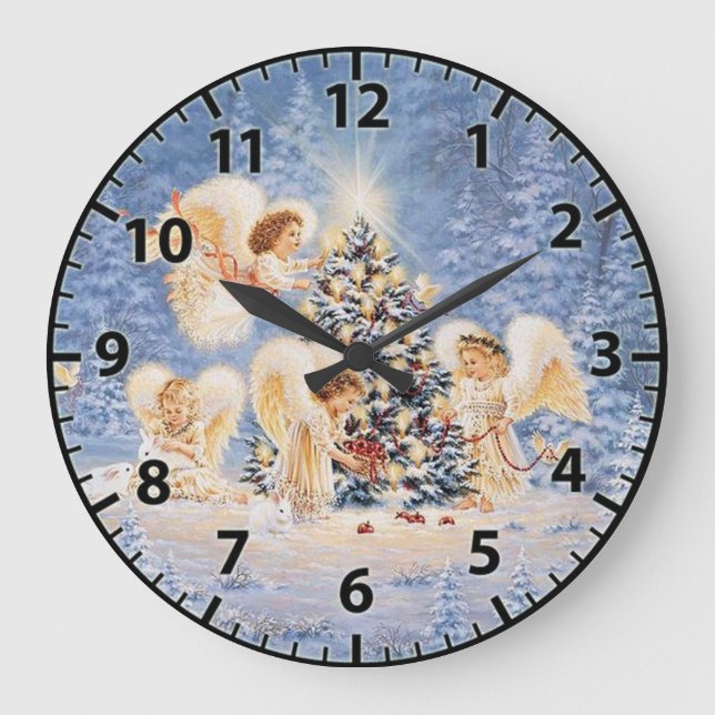 Christmas Angels Wall Clock (Front)