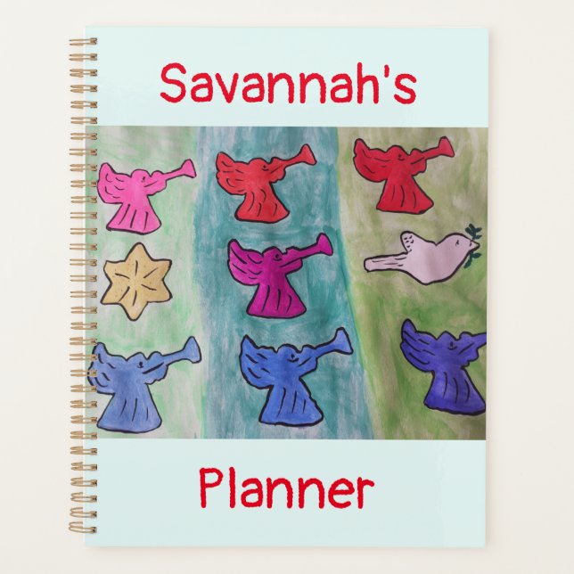 Christmas Angels With Trumpets Planner (Front)