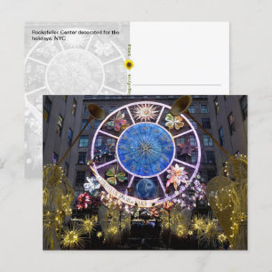 Christmas Angels & Zodiac Wheel, NYC - Postcard