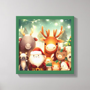Christmas Animals 8 Canvas Print