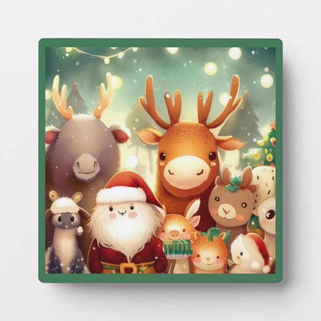 Christmas Animals 8 Plaque (Front)