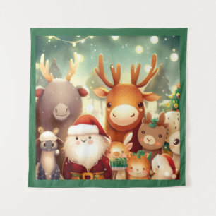 Christmas Animals 8 Tapestry