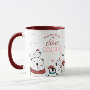 Christmas Animals Chaos Coordinator Personalised Mug