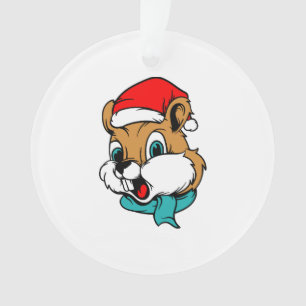 Christmas Animals Christmas Chipmunk Santa Ornament