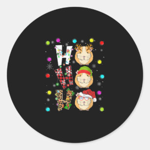 Christmas Animals Costumes Funny Hamster Lover Gif Classic Round Sticker