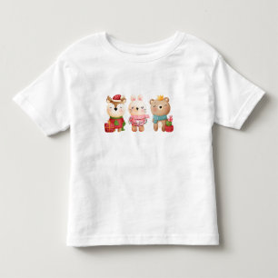 Christmas Animals in Festive Outfits Toddler T-Shirt