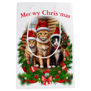 Christmas Animals Medium Gift Bag