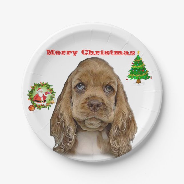 Christmas Animals Paper Plate (Front)