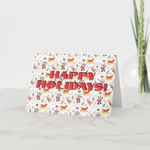 Christmas Animals Thank You Card