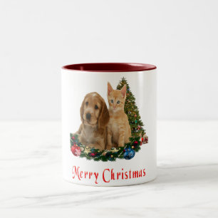 Christmas Animals Two-Tone Coffee Mug