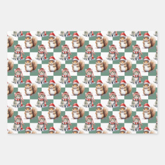 Christmas Animals Wrapping Paper Set