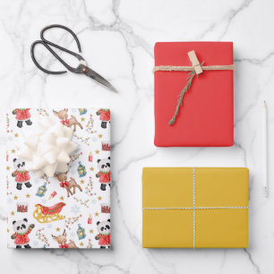Christmas Animals Wrapping Paper Sheet