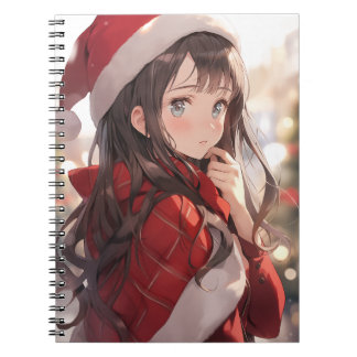 Christmas Anime Girl Notebook