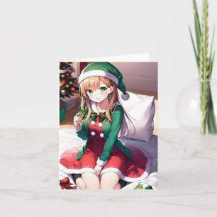 Christmas Anime N - AI Card