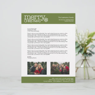 Christmas - Annual Holiday Letter with Photos Letterhead