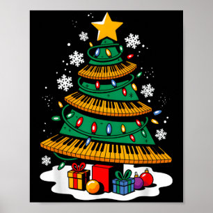 Christmas Ano Player Xmas Tree Funny Music Lover S Poster