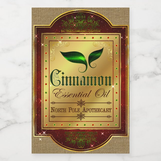 Christmas Apothecary Cinnamon Label (Single Label)