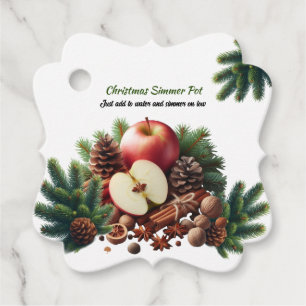 Christmas Apple Scented Simmer Pot Favour Tags
