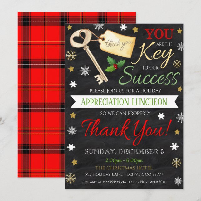 Christmas Appreciation Invitation (Front/Back)