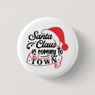 Christmas Approaching 3 Cm Round Badge