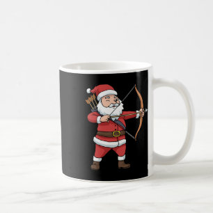 Christmas Archery Arrow Bow Hunting Santa Claus  Coffee Mug