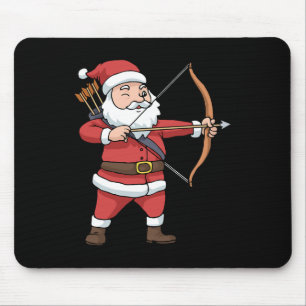 Christmas Archery Arrow Bow Hunting Santa Claus Mouse Mat