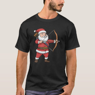 Christmas Archery Arrow Bow Hunting Santa Claus T-Shirt