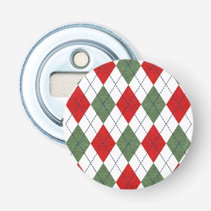 Christmas Argyle Bottle Opener