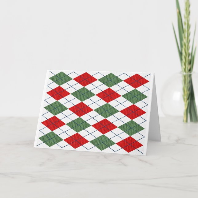 Christmas Argyle Card (Front)