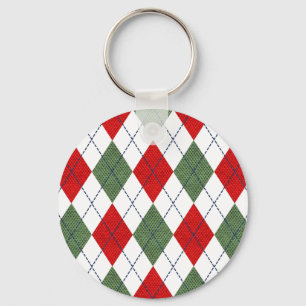 Christmas Argyle Key Ring
