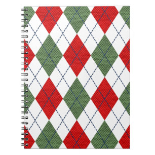 Christmas Argyle Notebook