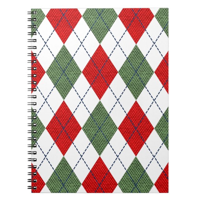 Christmas Argyle Notebook (Front)