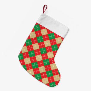 Christmas Argyle Small Christmas Stocking