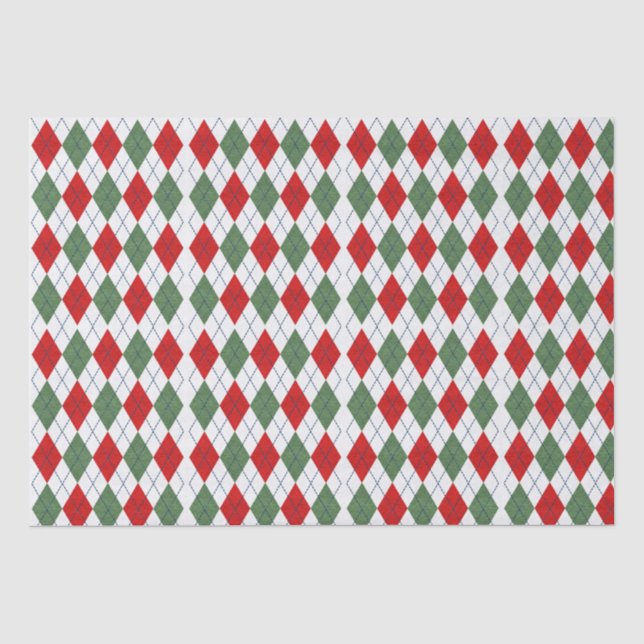 Christmas Argyle Tissue Paper (Front)