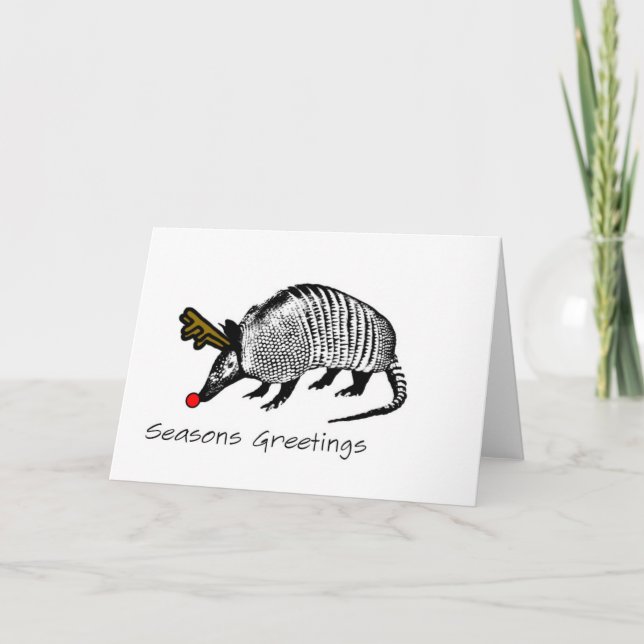 Christmas Armadillo Holiday Card (Front)