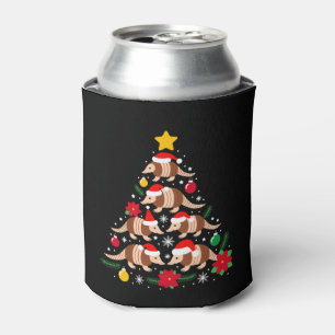 Christmas Armadillo Tree Santa Hat Ornaments Xmas Can Cooler