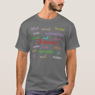 Christmas Around The World Dark Grey And Colours T-Shirt