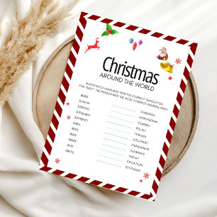 Christmas Around the World Guessing Game  card