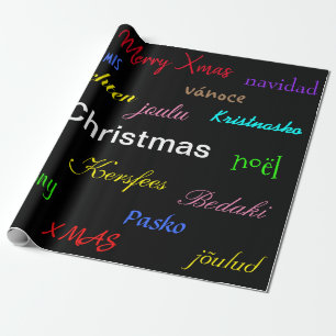 Christmas Around the World Modern Wrapping Paper