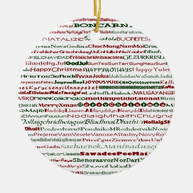 Christmas Around The World Ornament (Front)