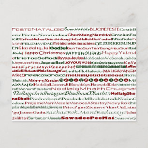 Christmas Around The World Text Design Postcard