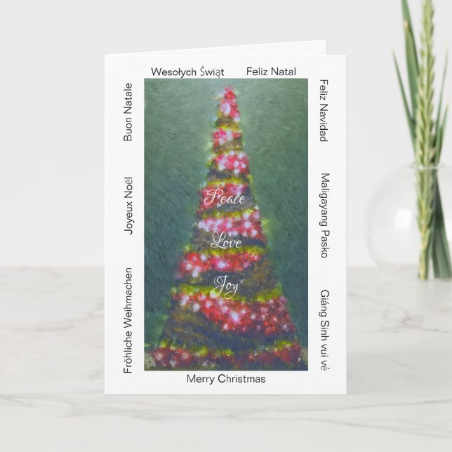 Christmas Around the World " x 7"  Holiday Card (Front)