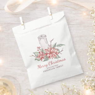 Christmas Arrangement and Candle Favour Bag