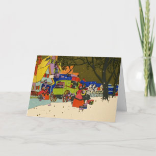 Christmas Art Deco Greeting Card