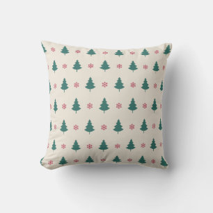 Christmas Art Pattern One Little Christmas Tree Cushion