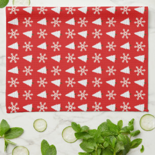 Christmas Art Plant Art One Little Christmas Tree Tea Towel