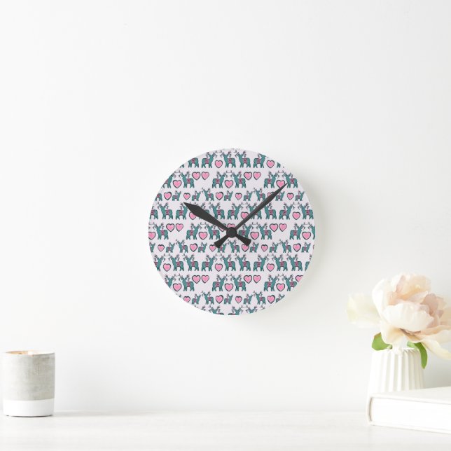 Christmas Art   Round Clock (Home)